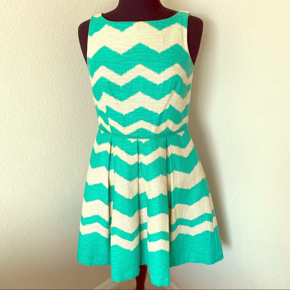 Green Chevron Dress